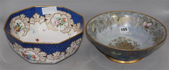 A Royal Doulton bowl and a lustre bowl